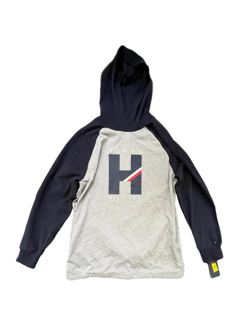 Tommy Hilfiger Kids' Black and Gray Logo Hoodie
